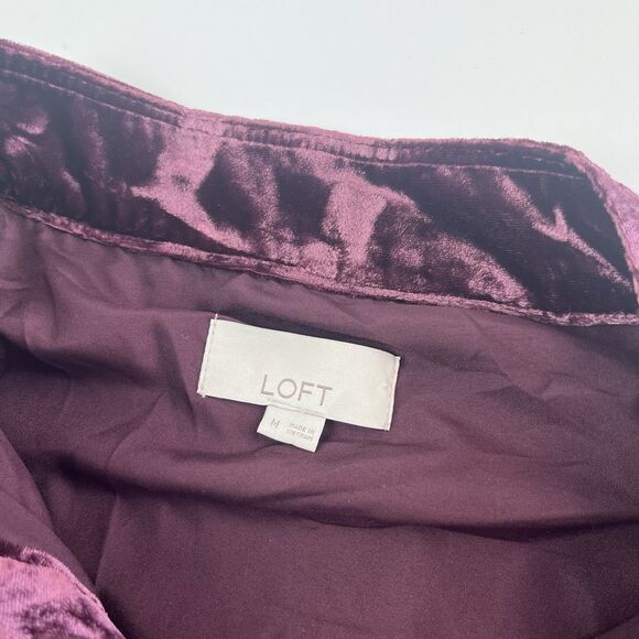 Crushed Velvet Utility Jacket M Berry Glam Boho Chic Holiday Christmas Grunge - Picture 6 of 12